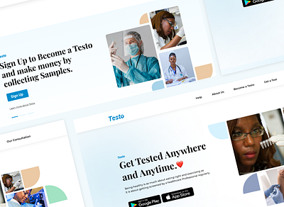 Health Care: Testing Lab Website Design | Landing Page graphic design health care landing page landingpage page ui website