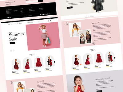 Landing Page - Girls Shopping clean clothes colors design dribbble2022 ecommerce landingpage product shop shopping typography ui webdesign website