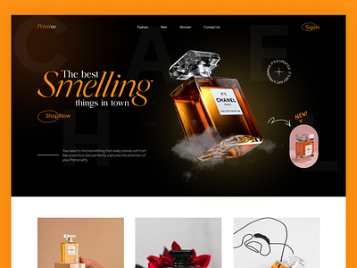 Perfume Shop landing Page