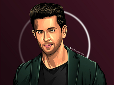 hrithik roshan bollywood design hrithik hrithikroshan illustration portrait portrait illustration themandix themandixcreation vectorart vectorvexel