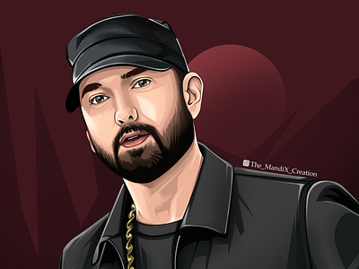 Eminem drake eminem hiphop illustration illustrator portrait rapgod rapper themandix themandixcreation vectorart vectorvexel vexelart