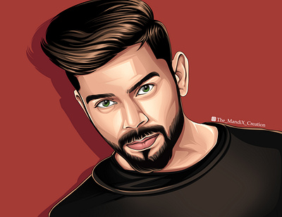 virat kohli adobe illustrator adobe photoshop art cricketer design graphic design illustration illustration art illustrator indiancricket mandix themandix vexelart virat virat kohli