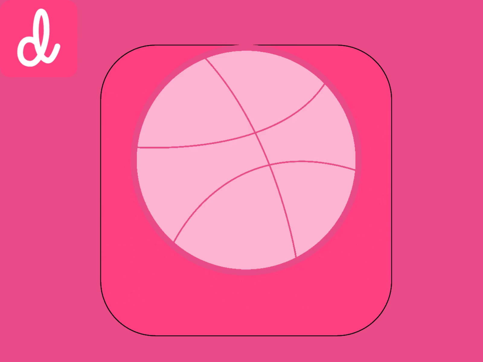 Dribbble GIF app branding dark dark pink design dribbble flat icon illustration logo pink typography ui ux vector web