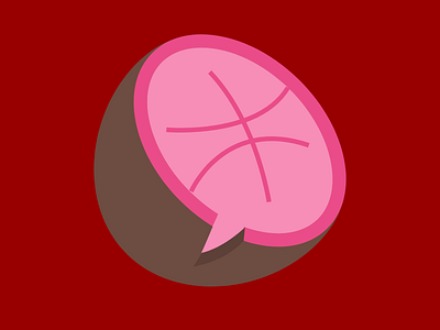 Dribbble Coconut animation app branding coconut colours dark pink design dribbble flat icon icons illustration logo logo design minimal pink typogaphy ux vector web