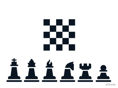 Chess chess chessboard game icon king queen strategy