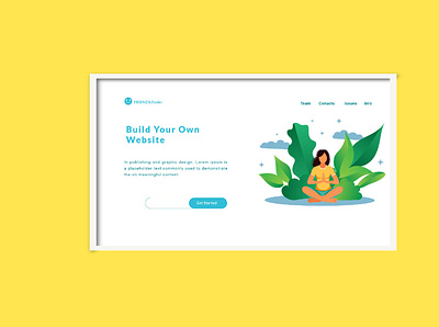 Landing page design on yoga theme animation character design design farhanadesign fiverr fiverrseller flat illustration graphic design landingpage logo motion graphics theme ui websiteopeningpage