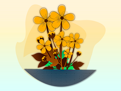 Buttercup Flower art design illustration vector