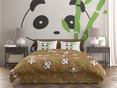 Panda Bear Pattern art branding design graphic design illus illustration panda illustration pandabear pattern seamless pattern