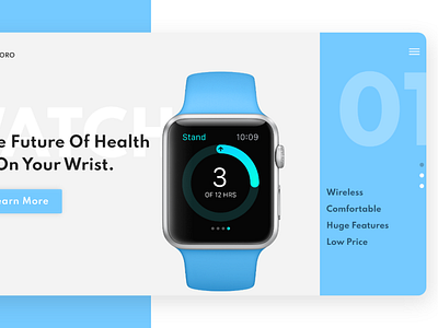 Landing page Smart-watch Concept