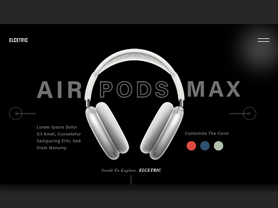 Landing page concept selling Airpods aesthetic branding color design headphone illustration landing landing page new arrival style trendy ui ui design