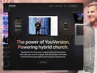 YouVersion for Churches animation branding church churches for life webflow website youversion