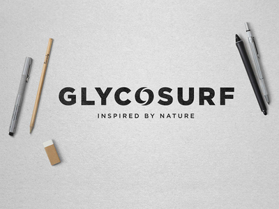 GlycoSurf Logo + Tagline brand glycosurf logo mockup wordmark