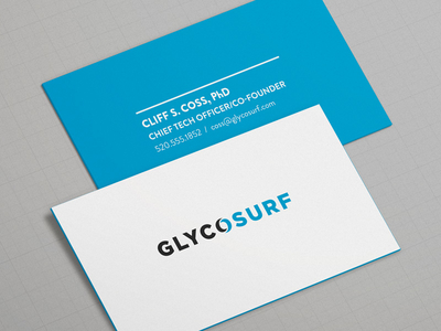 GlycoSurf Cards blue cards chemical glycosurf mockup