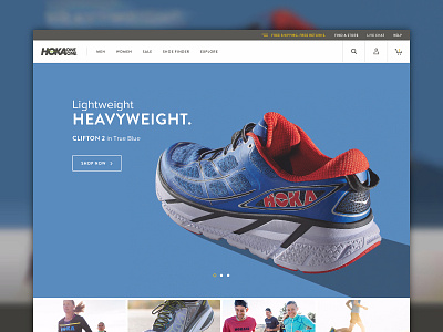 Hoka Website Redesign deckers hoka home homepage invisionapp redesign running website