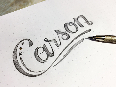 Carson Lettering ben carson hand lettering pencil president sketch