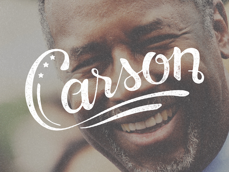 Carson Hand Lettering president vector hand lettering ben carson sketch