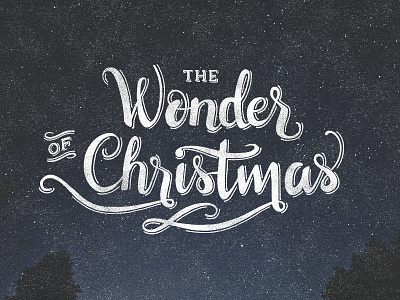 The Wonder of Christmas christmas grace hand lettering script wonder