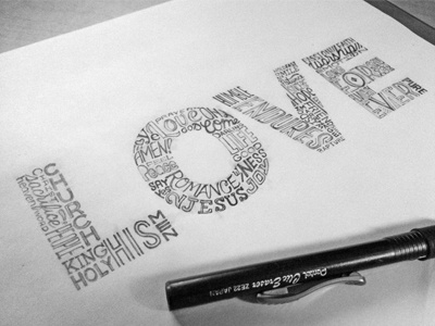 Love Sketch illustration just love project type