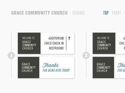 Grace Community Church Wayfinding church grace signage wayfinding