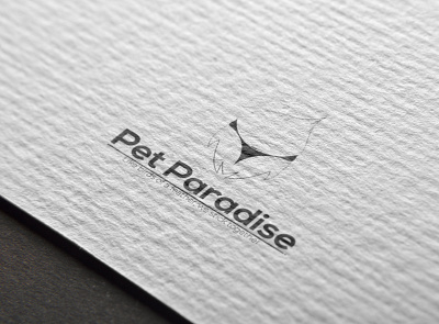 Pet paradise logo branding design illustration logo minimal typography