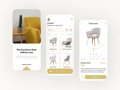 Furniture Mobile App app appdesign branding design figma shafinkhan shaifnkhanuix ui uidesign uiuxclassydesigner userexperience userinterface ux uxdesign uxinspiration uxprocess uxtrends uxui uxuidesign