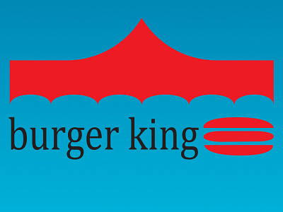 burger king branding design flat illustrator logo minimal