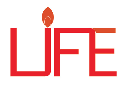 LIFE flat illustrator logo