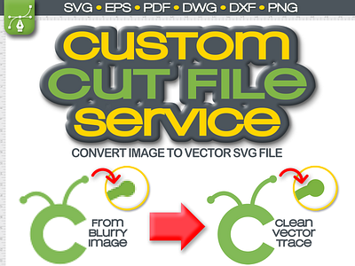 Personalized custom SVG service logo to vector files Custom cricut custom svg custom svg design custom svg file digital clipart logo to vector personalized custom vector file