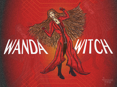 Wanda Witch illustration illustration art marvel scarlet witch wanda wandavision witch
