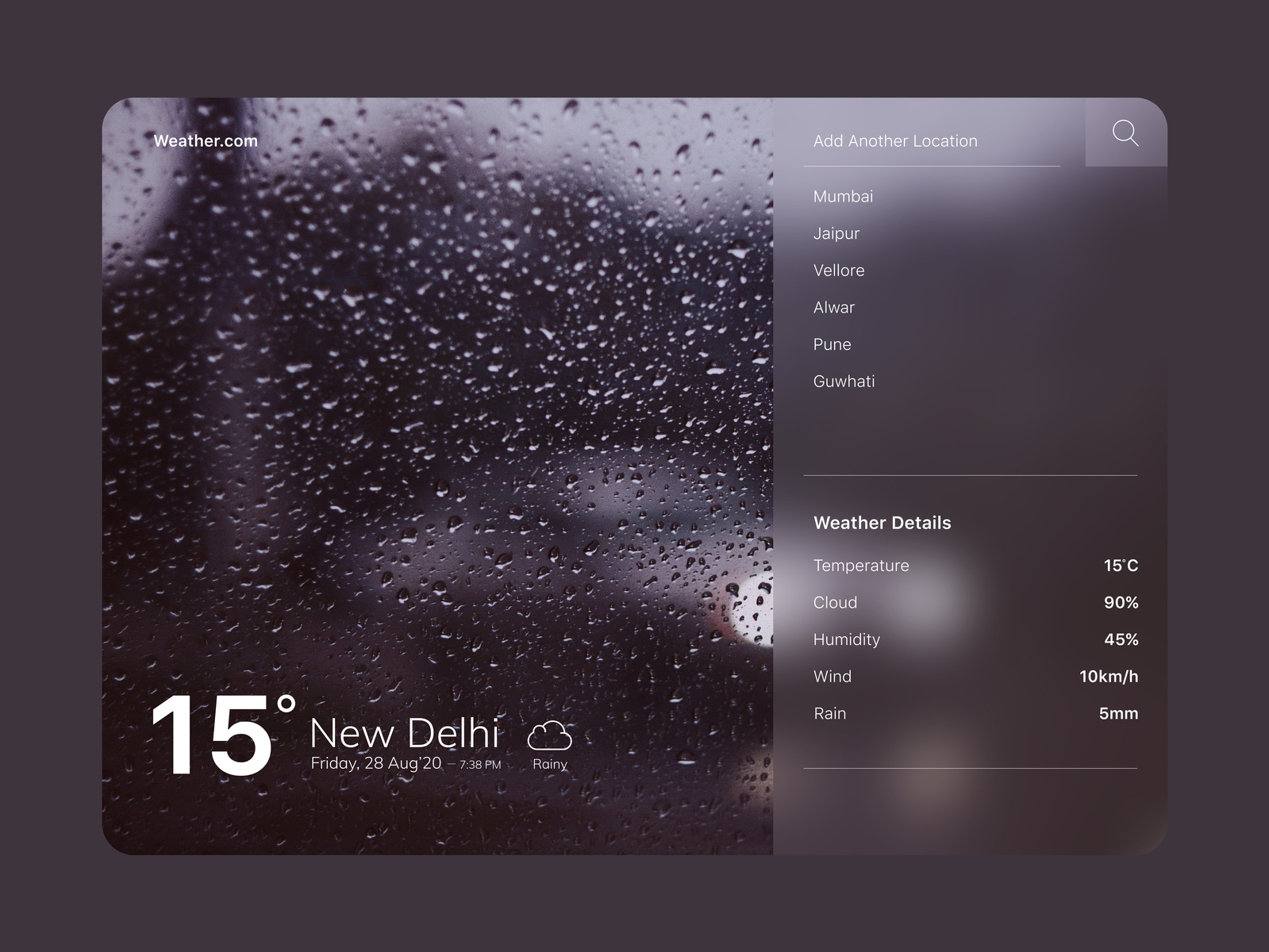 Weather App Concept By Kriti Singh On Dribbble