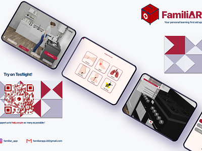 FamiliAR - Your Personal Learning First Aid App 3d app design branding design illustration ios app design ipados ipadosdesign logo mobile app design mobileui product design ui uiux