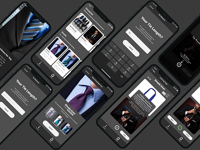 Knotties - Maximize Your Suits app design branding design illustration ios app design knotting logo mobile app design mobileui product design tie tieapp ui uiux ux rese ux research