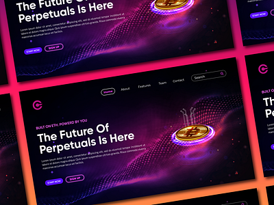 Cryptocurrency Website Banner Design
