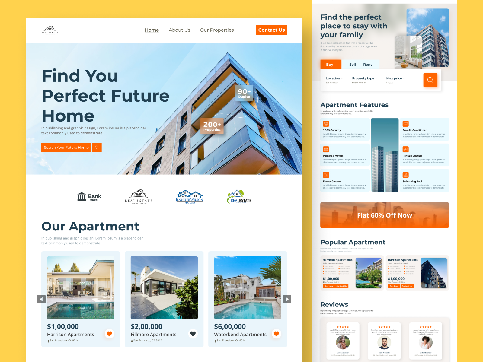Real Estate site UI Design by Robi Jith on Dribbble