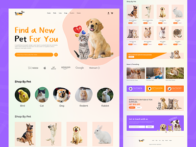 Pet Shop Ecommerce Website Design