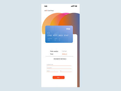 Daily UI - 002 credit card checkout dailyui dailyui002 ui