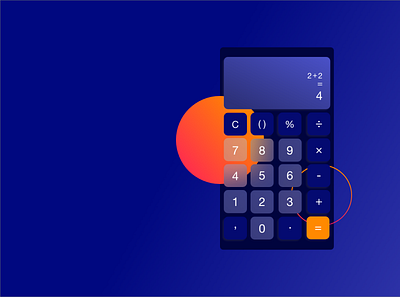 Daily UI 004 calculator daily 100 challenge dailyui dailyui004 dailyuichallenge dark design mobile calculator ui