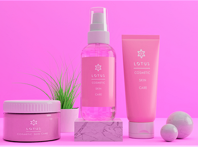 lotus cosmetics 3d product design