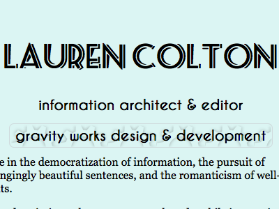 www.laurencolton.com personal self promotion website