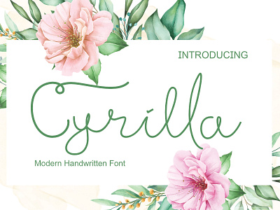 Cyrilla (Modern Handwritten Font) alphabet branding character display font font font design foundry typeface typogaphy write