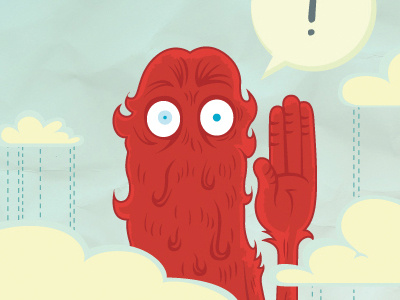 Hello, up there illustration character design illustration vector