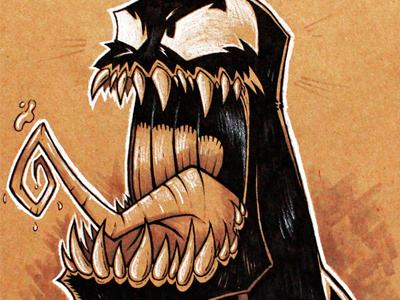 Venom - The 25 illustration marvel original art pen and ink venom