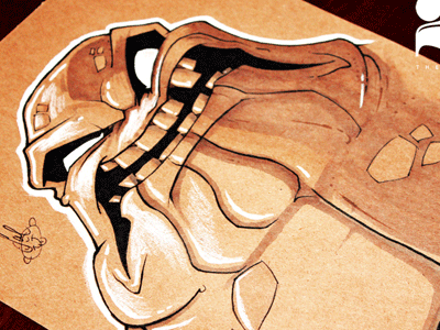 Clayface - The 25 batman clayface illustration original art pen and ink