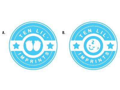 Ten Lil' Imprints Logo baby branding identity logo marketing