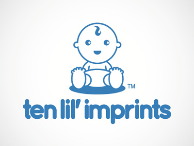 Ten Lil Imprints Logo baby branding identity logo marketing