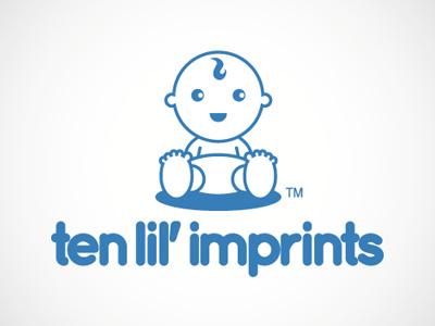Ten Lil Imprints Logo logo branding identity marketing baby