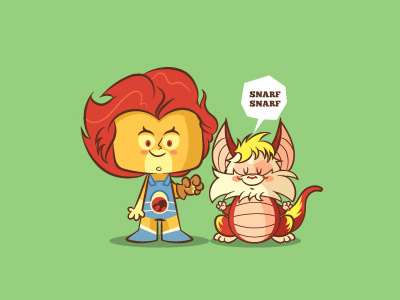 Lil BFFs - Lion-O & Snarf character design illustration lion o snarf thundercats vector