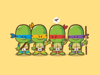 Lil Bffs - Teenage Mutant Ninja Turtles character design illustration lil bffs ninja turtles tmnt vector