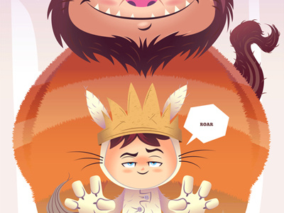 It's Good to be the King character design childrens book illustration vector where the wild things are