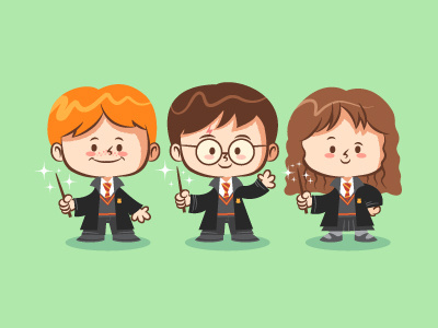 Lil BFFs - Harry Potter character design design harry potter illustration vector